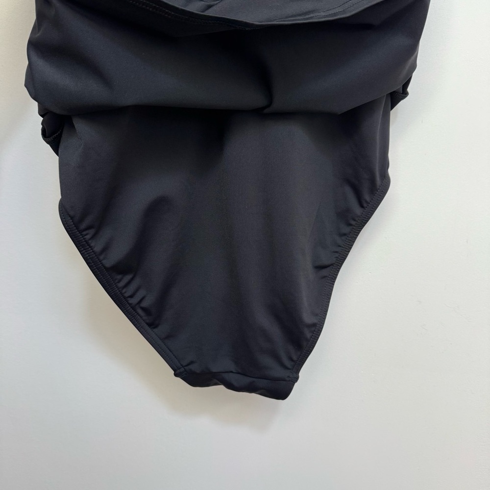 Lands End Mesh V-Neck Mini Swimsuit Dress Women Size 6 One Piece - Picture 9 of 16